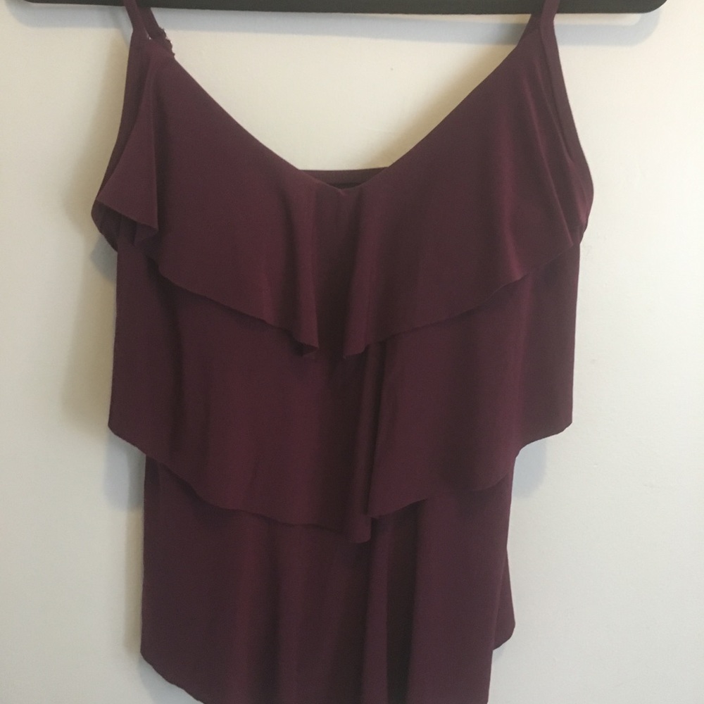 NWT Aqua green tank top, swim top. Burgundy Sz. M
